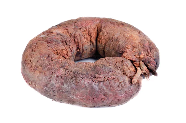 Homemade sausage isolated on white background — Stock Photo, Image