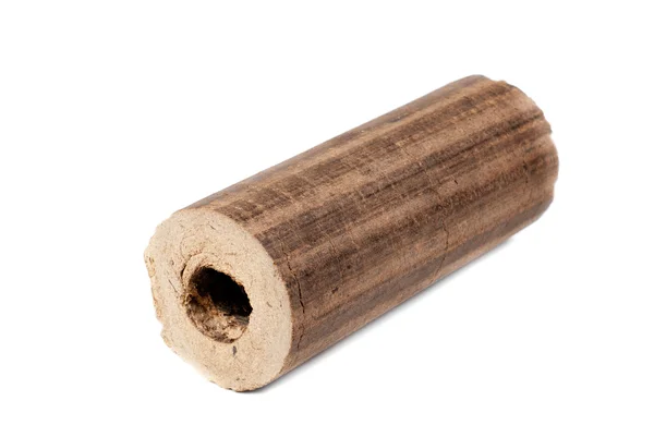 Briquettes firewood isolation on white — Stock Photo, Image