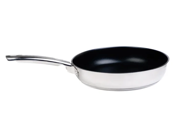Frying pan isolated on white with clipping path — Stock Photo, Image