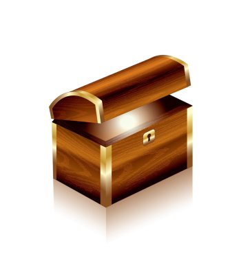 Wooden Treasure Chest clipart