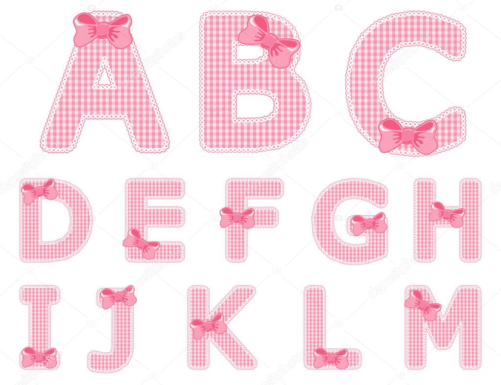 Baby Girl Alphabet Set From A To M Vector Image By C Kusandra Vector Stock