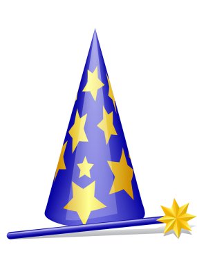 sihirli şapka ve değnek