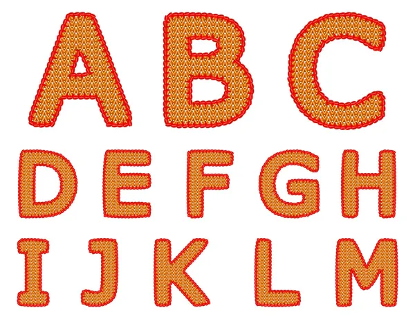 Conjunto de alfabetos de punto de A a M — Archivo Imágenes Vectoriales