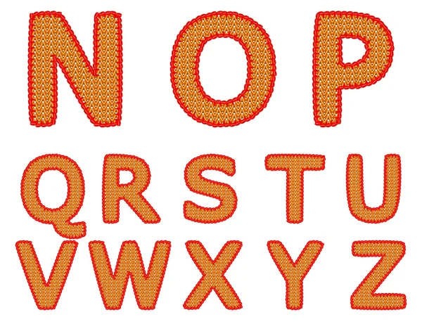 Conjunto de alfabetos de punto de N a Z — Archivo Imágenes Vectoriales
