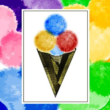 Ice cream Brulee clipart