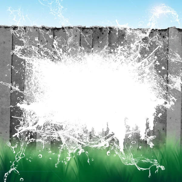 Spray verf op een hek — Stockfoto