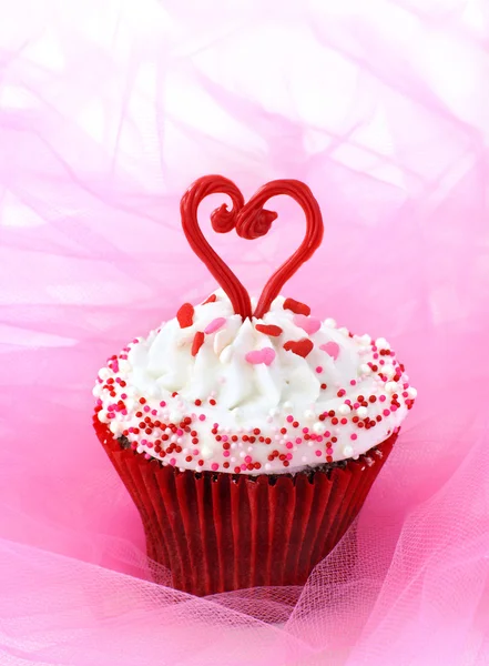 Cupcake para Valentine — Fotografia de Stock