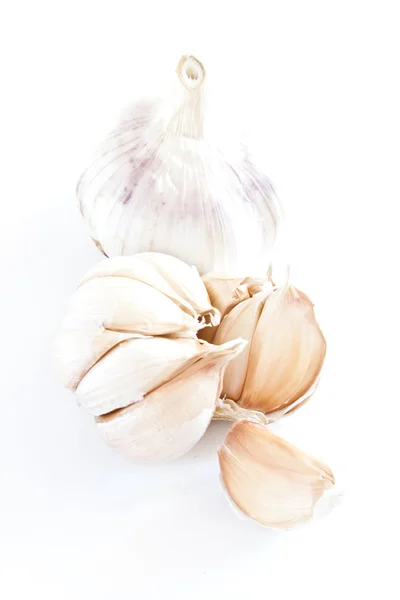 Garlics on white — Stock Photo, Image