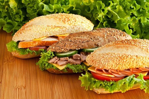 Tres sándwiches —  Fotos de Stock