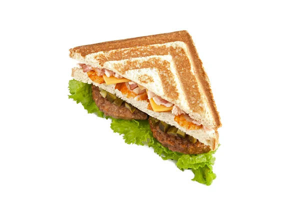 Three-cornered sandwich — Stock Photo, Image