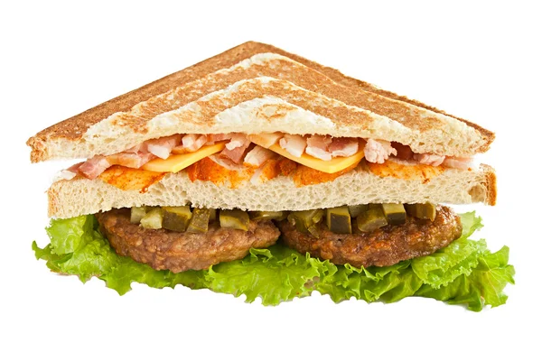 Trekantiga smörgås — Stockfoto