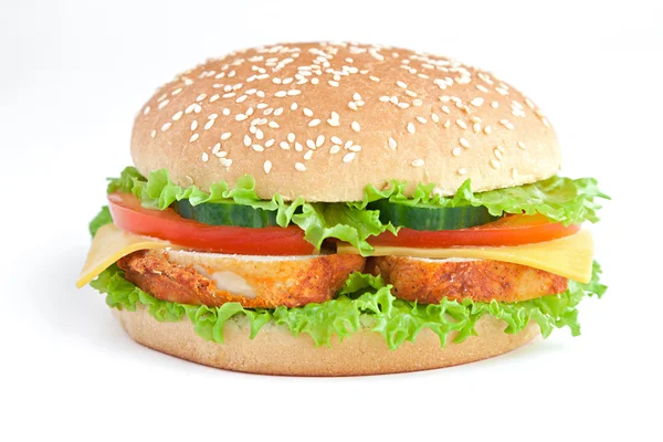 Burger z fajny — Zdjęcie stockowe