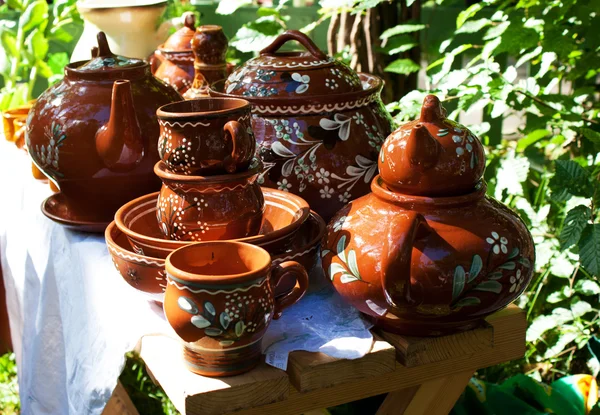 Louça de cerâmica — Fotografia de Stock