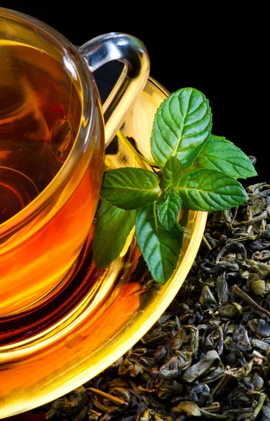 Tea és menta — Stock Fotó