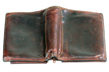 Old leather purse clipart