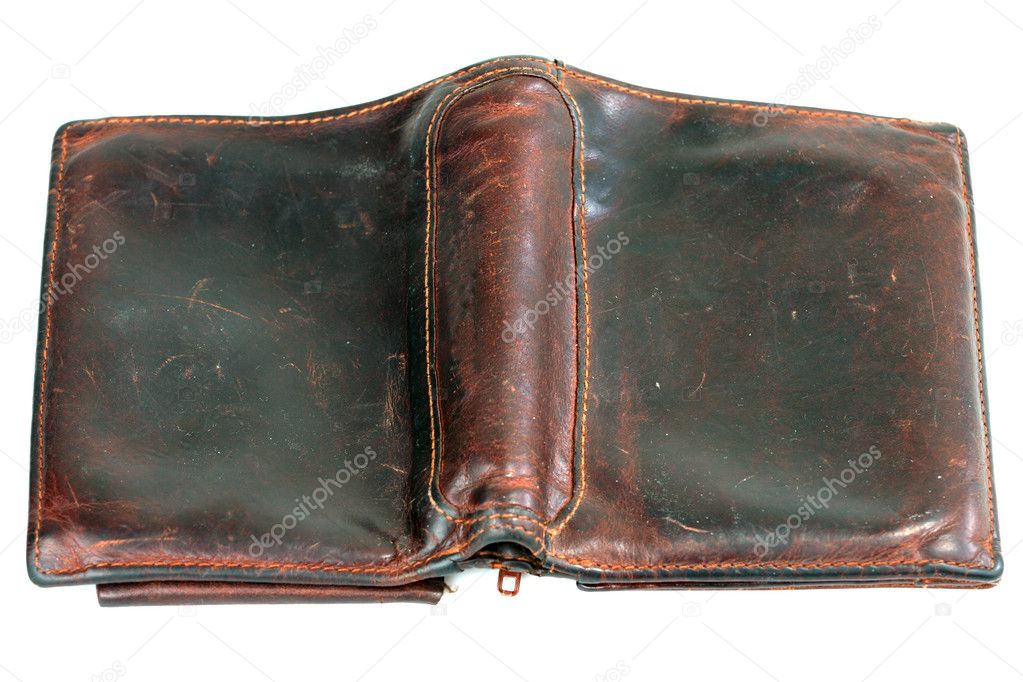 Old leather purse