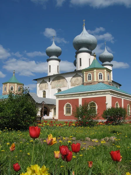 The Famous Tikchvin Monastery. — Stock Photo, Image