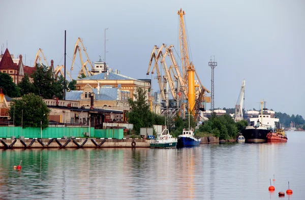 O porto de Vyborg, Rússia . — Fotografia de Stock