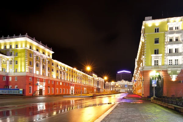 Norilsk paesaggio urbano colorato — Foto Stock