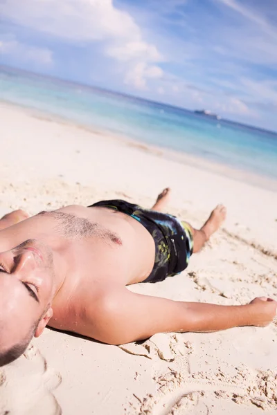 Man Sunbathing — Stock Photo, Image