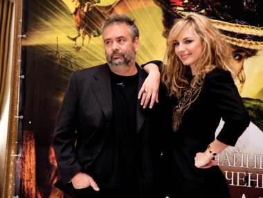 Director Luc Besson and actress Louise Bourgoin clipart