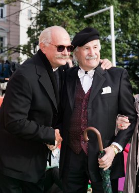 Nikita Mikhalkov and russian actor Vladimir Zeldin clipart