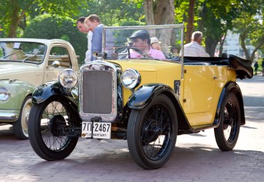 Austin 7 convertible on Vintage Car Parade clipart