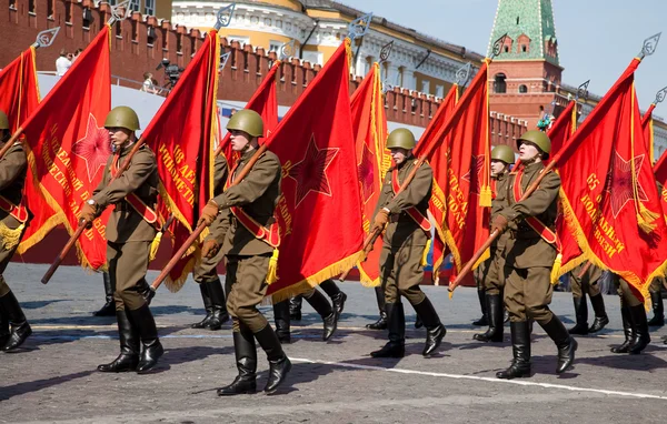Participantes do Desfile Militar — Fotografia de Stock