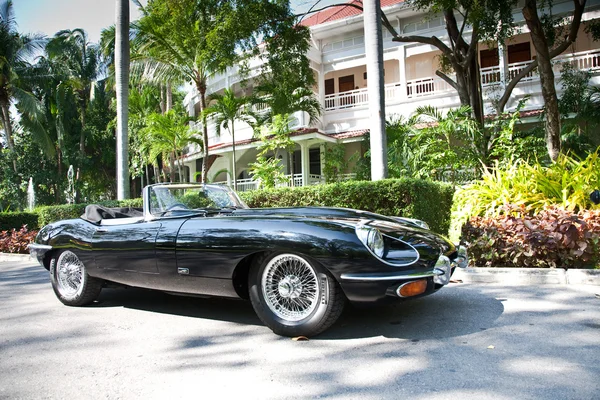 Jaguar E-Type em desfile de carro vintage — Fotografia de Stock