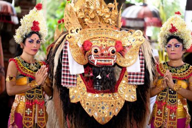 Barong: a character in the mythology of Bali, Indonesia clipart