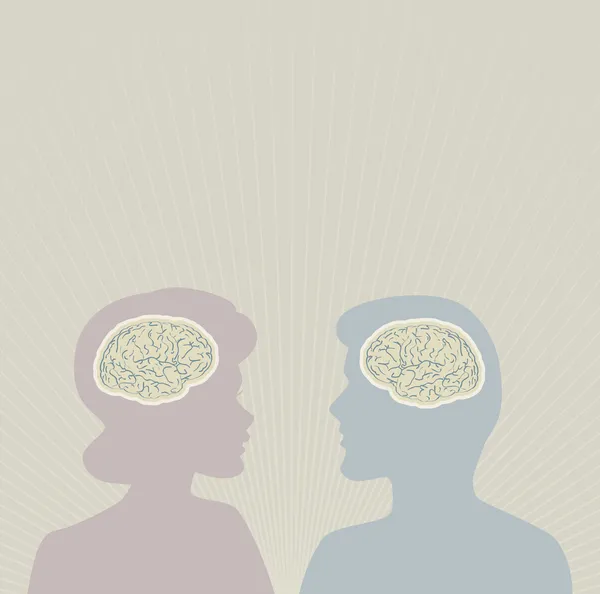 생각 두뇌 — 스톡 벡터