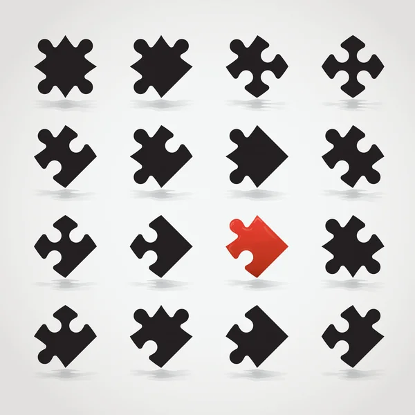 Jigsaw Pieces — Stock Vector