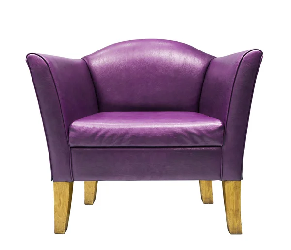 Cher fauteuil en cuir violet — Photo