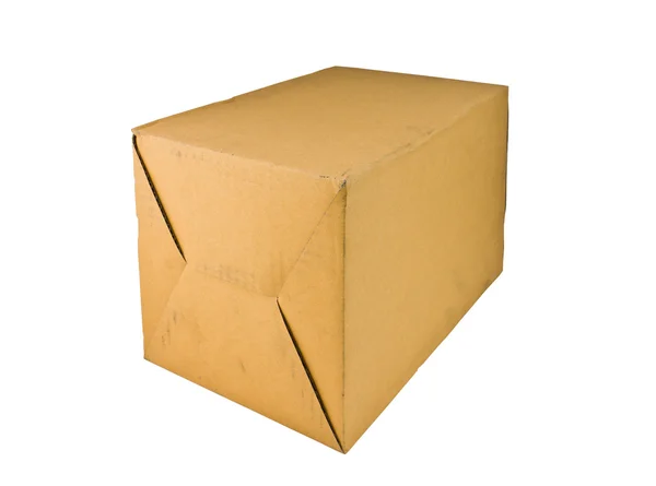 Tekturowe pudełko brązowy — Zdjęcie stockowe