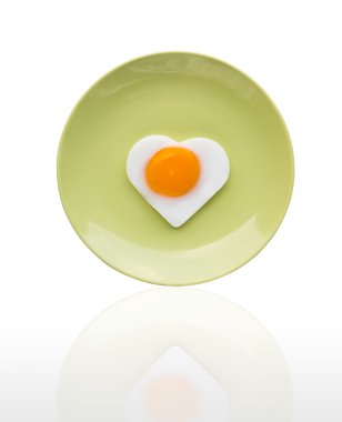 Fried egg like heart clipart