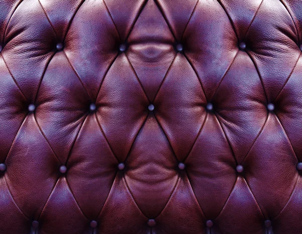 暗红色沙发革 — 图库照片
