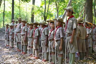 Boy Scouts camp clipart