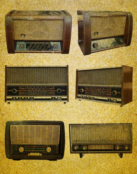 Αναδρομικό σύνολο ραδιόφωνο — Φωτογραφία Αρχείου