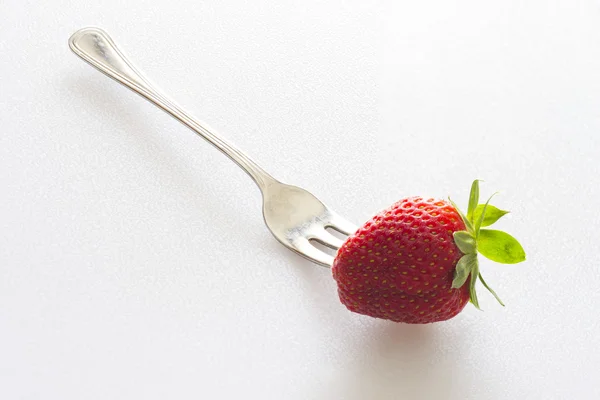 stock image Strawberry and fork