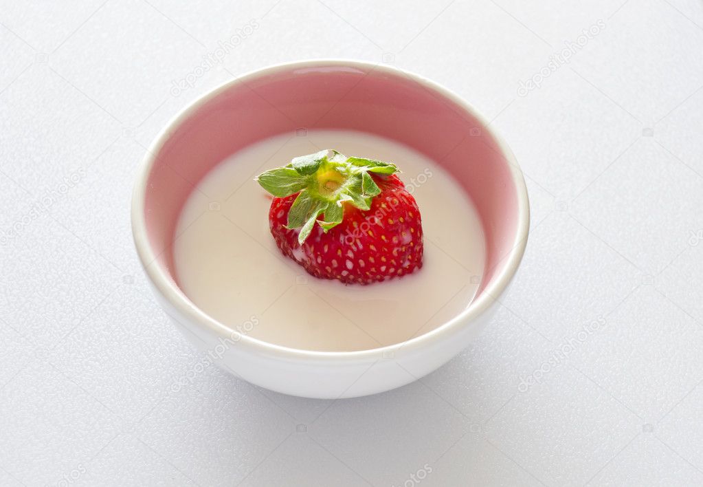 Strawberry and milk