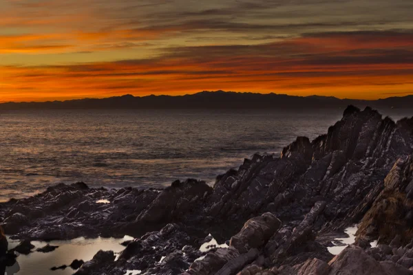 На заході сонця узбережжя Нурта — стокове фото
