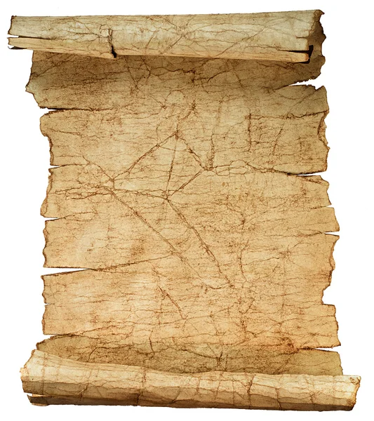 Старинная бумажная текстура, изолированная на белом — стоковое фото