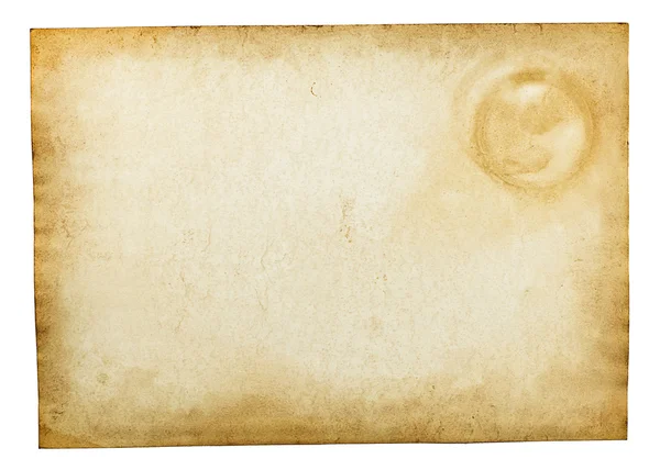 Старинная бумажная текстура, изолированная на белом — стоковое фото