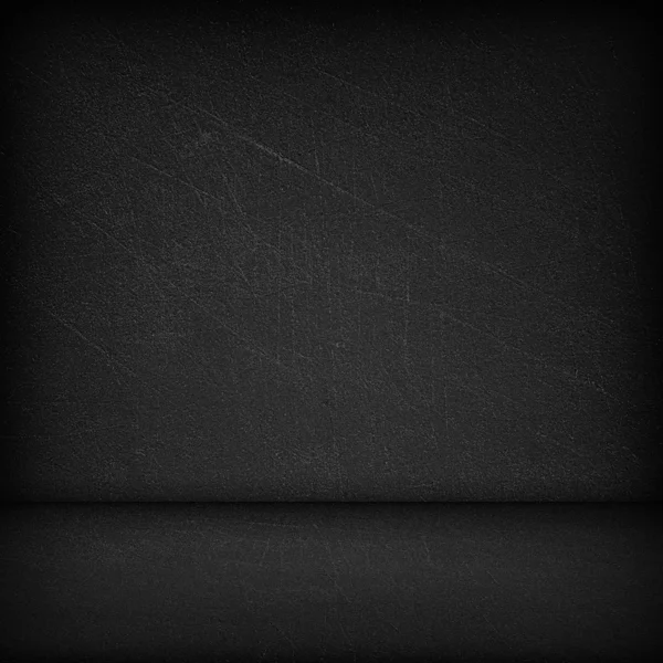 Negro de la pared y negro interior del piso — Foto de Stock