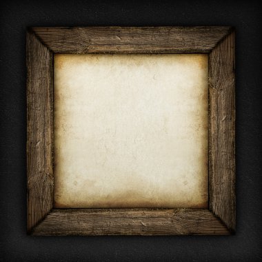 Wood frame with paper fill clipart