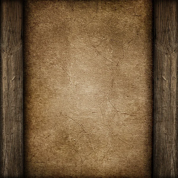 Гранж-бумага на деревянном фоне — стоковое фото