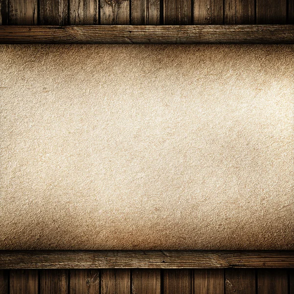 Paper on wood background — Stock Photo, Image