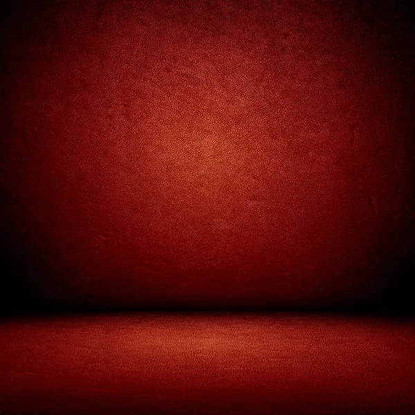 Parede vermelha e piso interior — Fotografia de Stock
