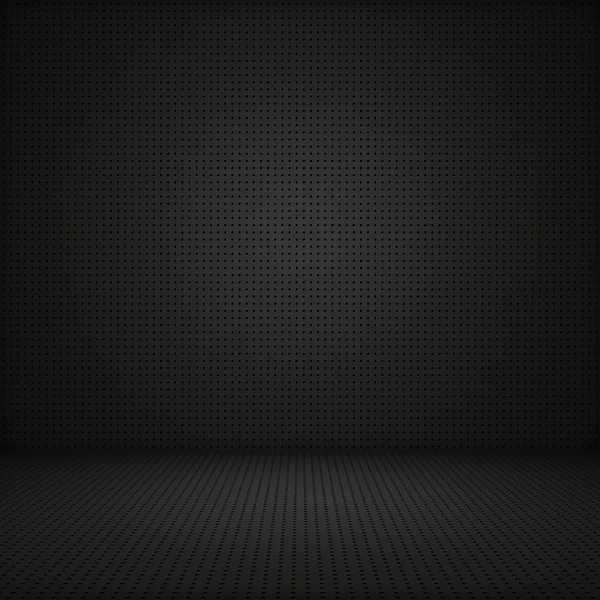 Schwarzer Innenhintergrund mit Kreis-Netzmuster — Stockfoto