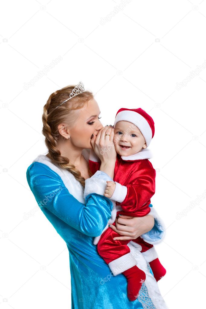 Christmas girl talk a secret to baby santa claus